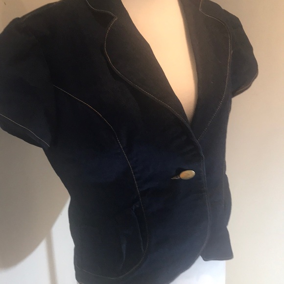 “BE YOURSELF ” Denim Ladies Blazer . - Picture 4 of 15